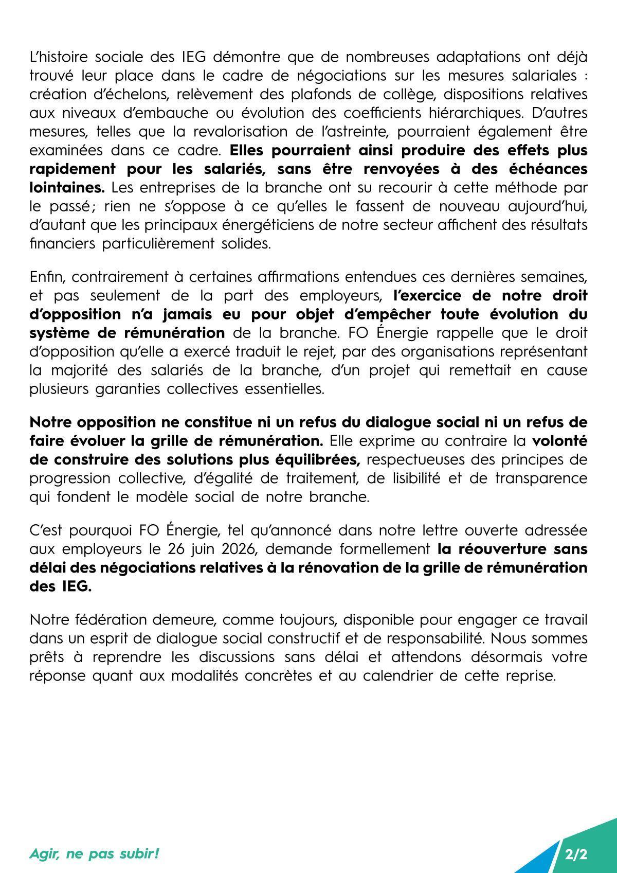 CPPNI Branche des IEG - Séance du 9 juillet 2026 - Election 2027 et déclaration sur les mesures salariales