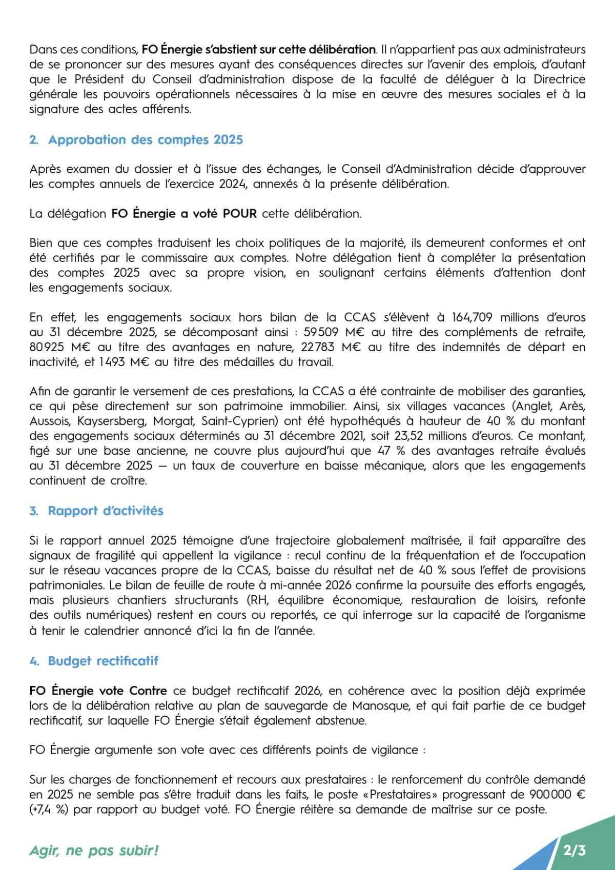 Conseil d’Administration CCAS séance du 2 juillet 2026