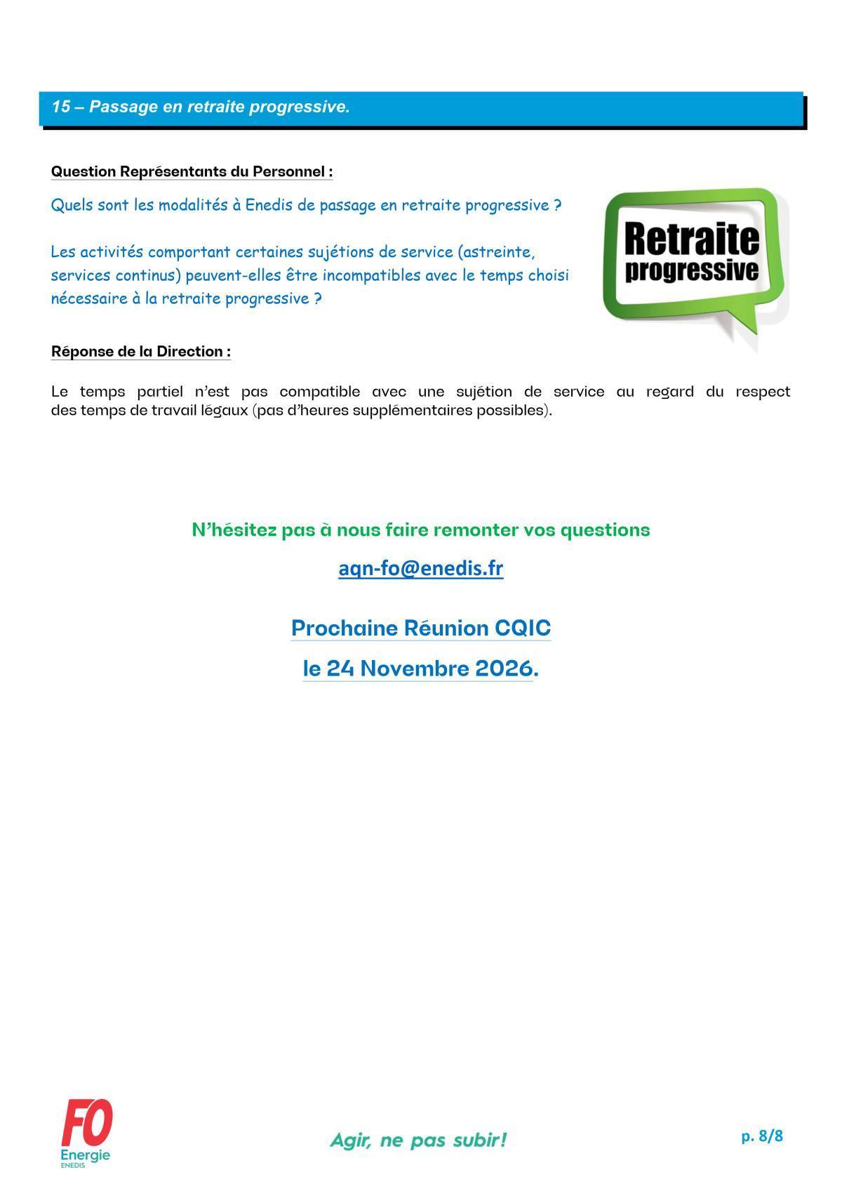 [CQIC] Commission Questions Individuelle et Collectives du 22 Septembre 2026