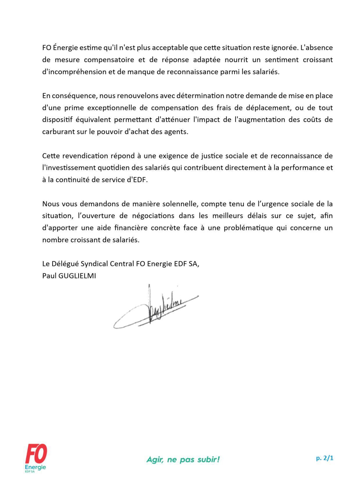 [EDF SA] Flambée des prix des carburants : l’urgence exige des actes, pas de délais !