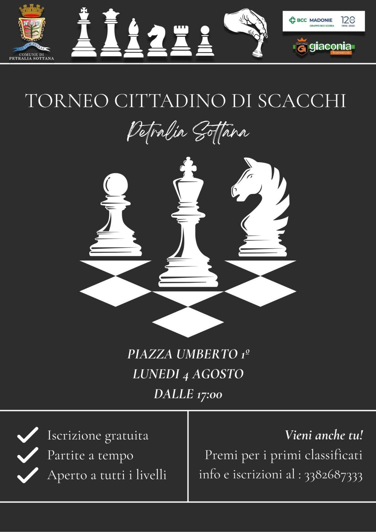 Torneo Cittadino di Scacchi (dalle ore 17.00)