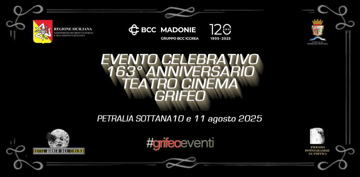 Evento celebrativo dei 163 anni del Teatro Grifeo (inizio ore 18.30) Evento celebrativo dei 163 anni del Teatro Grifeo (inizio ore 18.30)