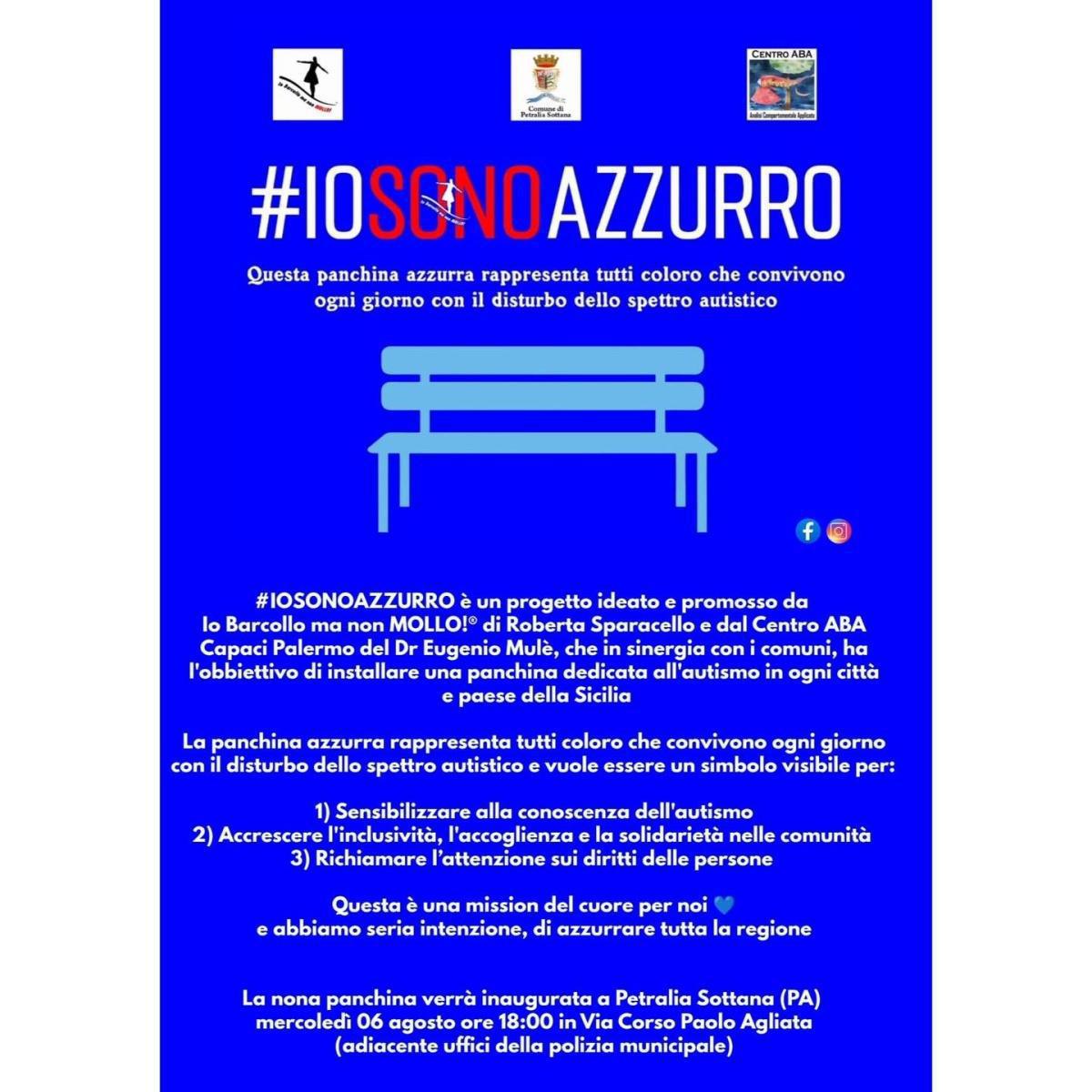Inaugurazione panchina - #Io Sono Azzurro (inizio ore 18.00)