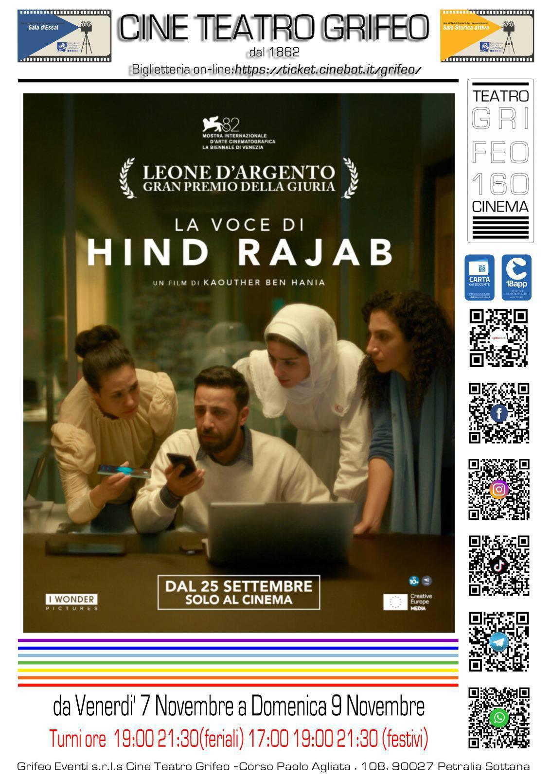 La Voce di Hind Rajab (Turni ore 19:00 - 21:30)