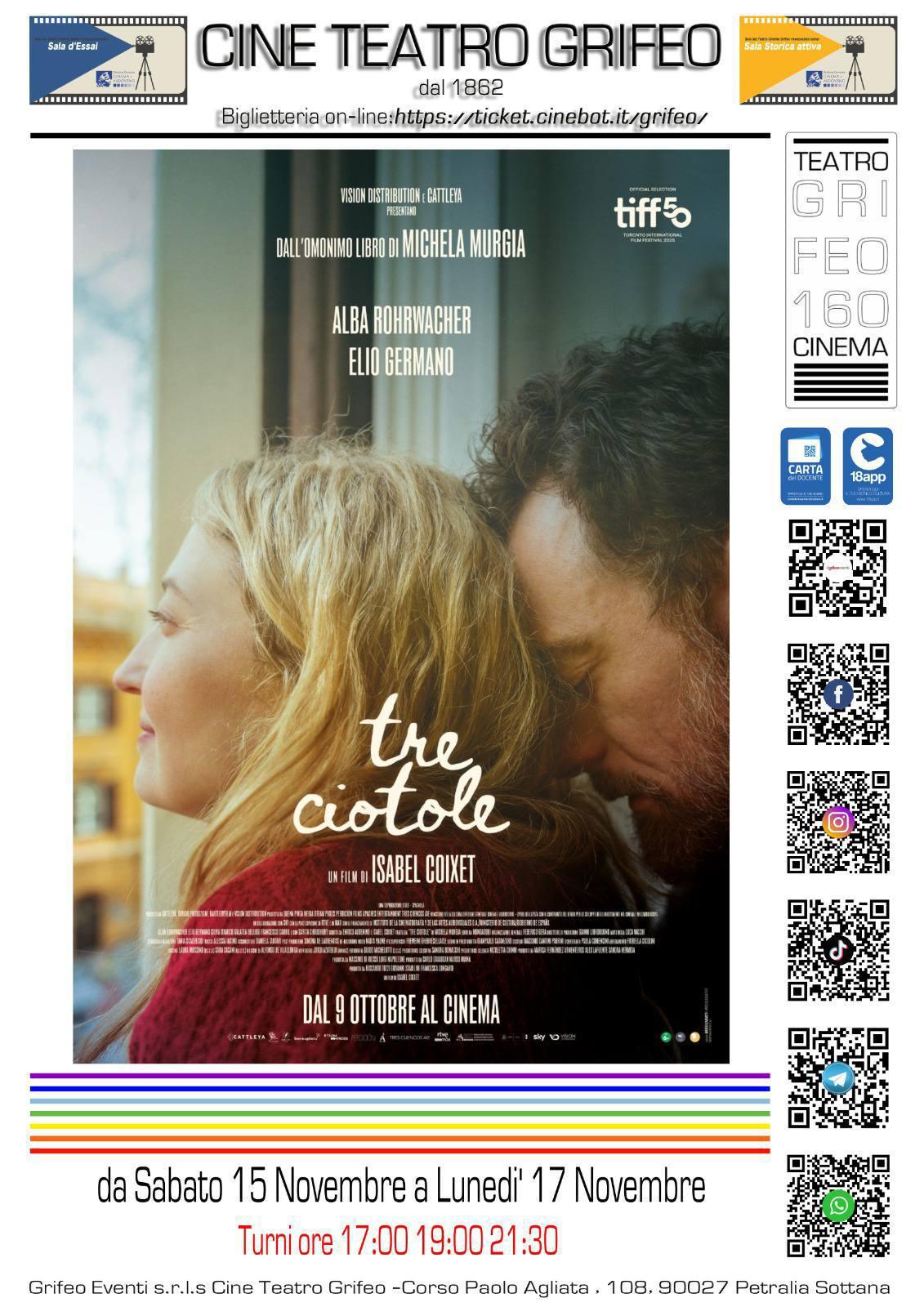 Tre Ciotole di Isabel Coixet (Turni ore 17:00 - 19:00 - 21:30)