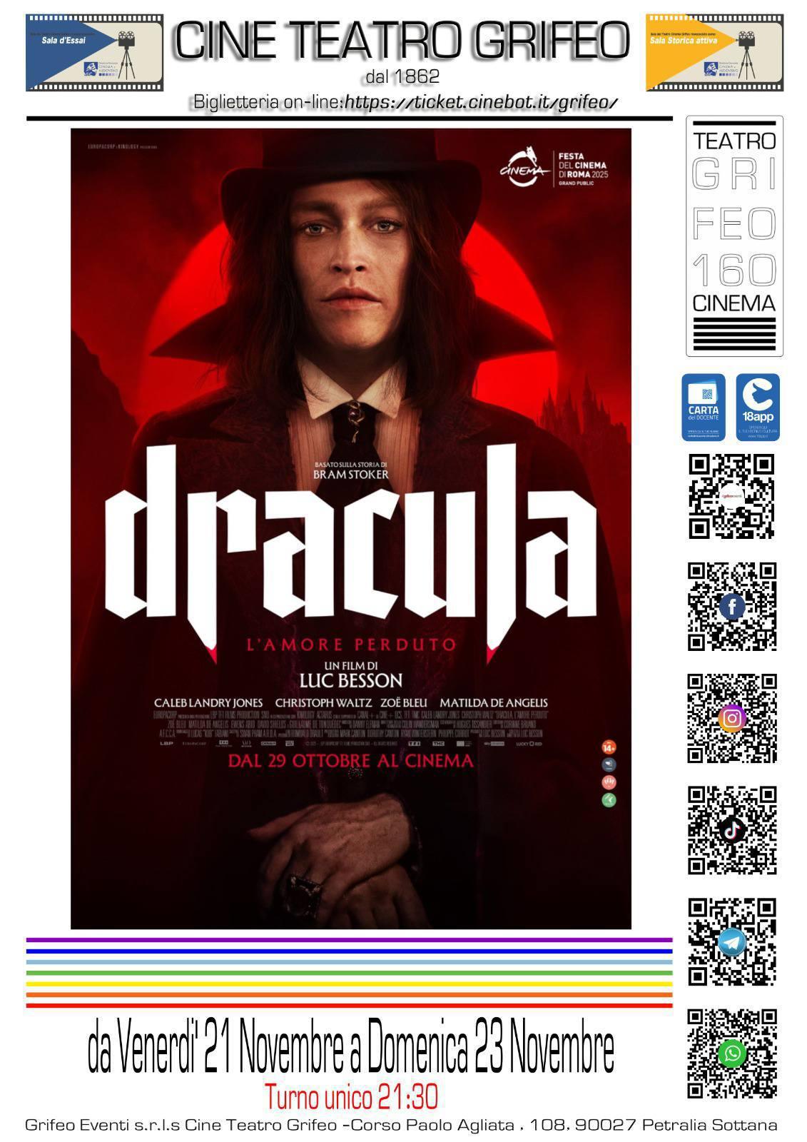 "Dracula l'amore perduto" un film di Luc Besson (Turno unico ore 21:30)