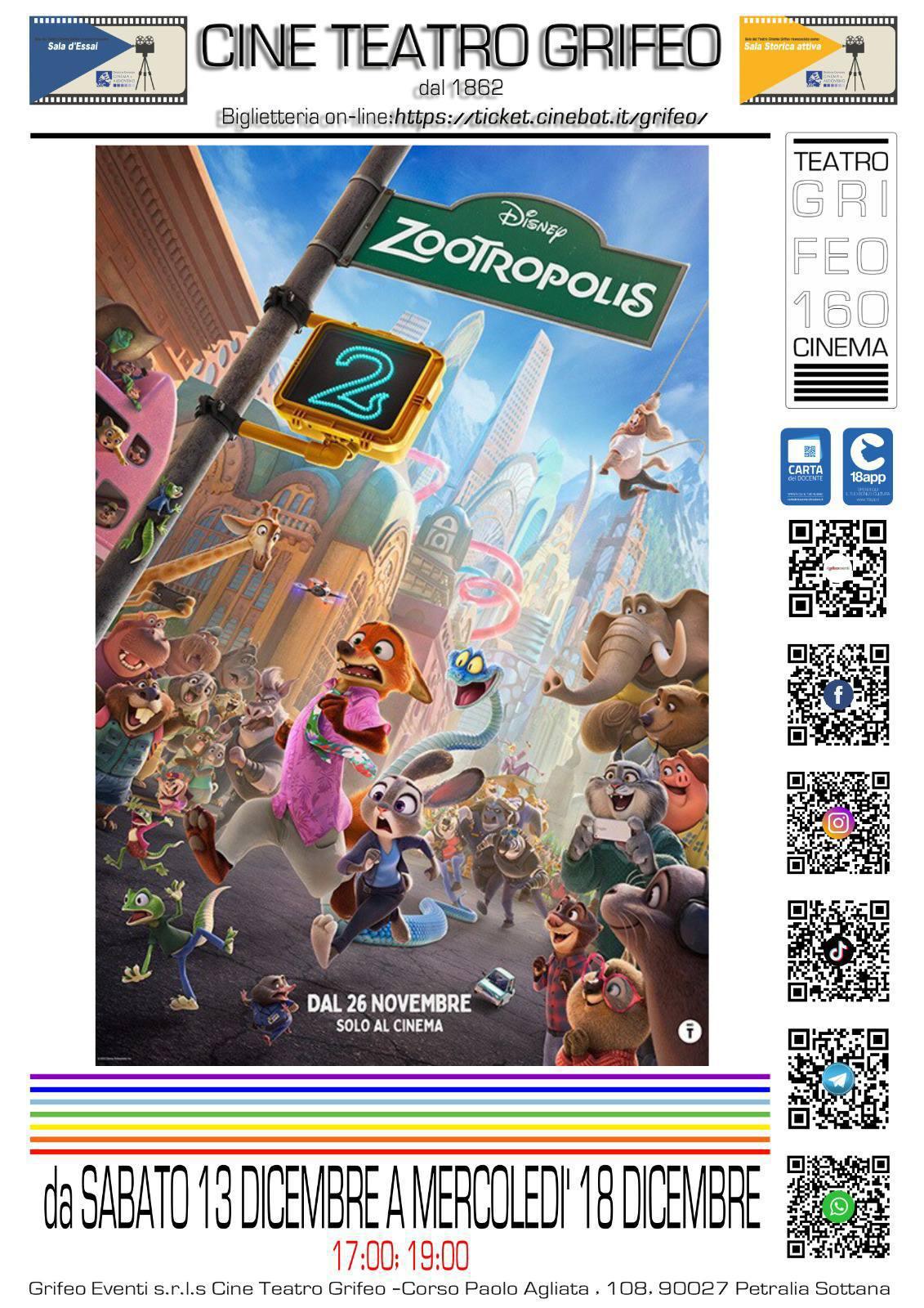 "Zootropolis 2" (Turni ore 17:00 - 19:00)
