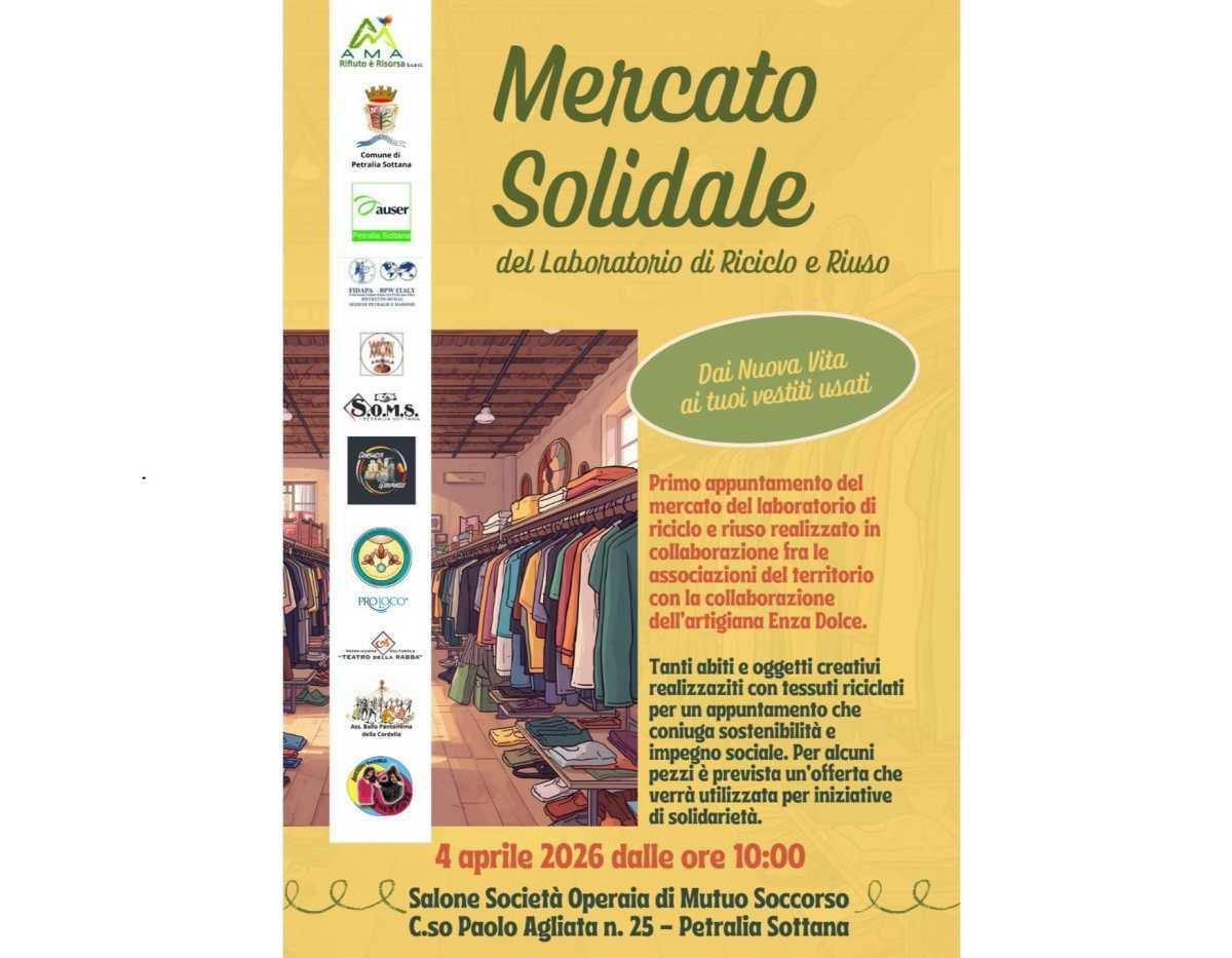 Mercato Solidale del laboratorio di riciclo e riuso ( Dalle ore 10:00)