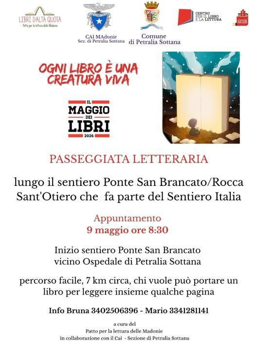 PASSEGGIATA LETTERARIA lungo il sentiero Ponte San Brancato/Rocca Sant'Otiero (partenza ore 8.30)