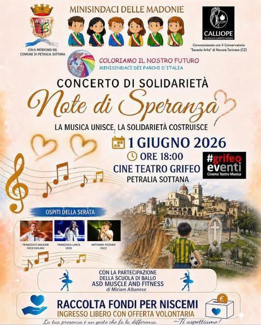 Concerto di Solidarietà "Note di Speranza” (inizio ore 18.00)