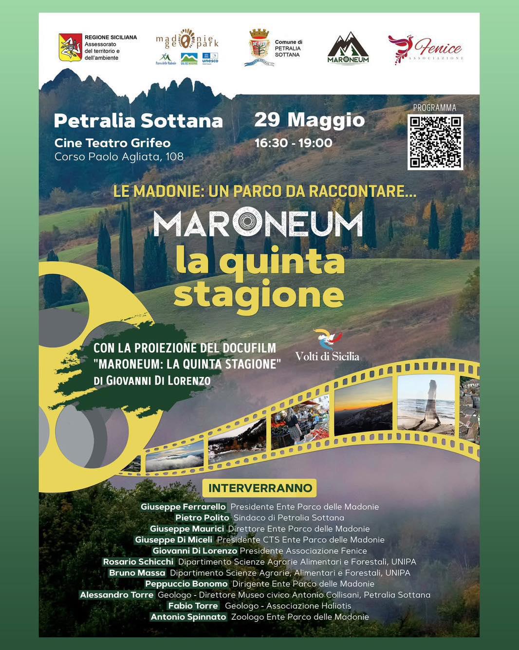 “MARONEUM – La Quinta Stagione” - Le Madonie: Un Parco da raccontare (inizio ore 16.30) “MARONEUM – La Quinta Stagione” - Le Madonie: Un Parco da raccontare (inizio ore 16.30)