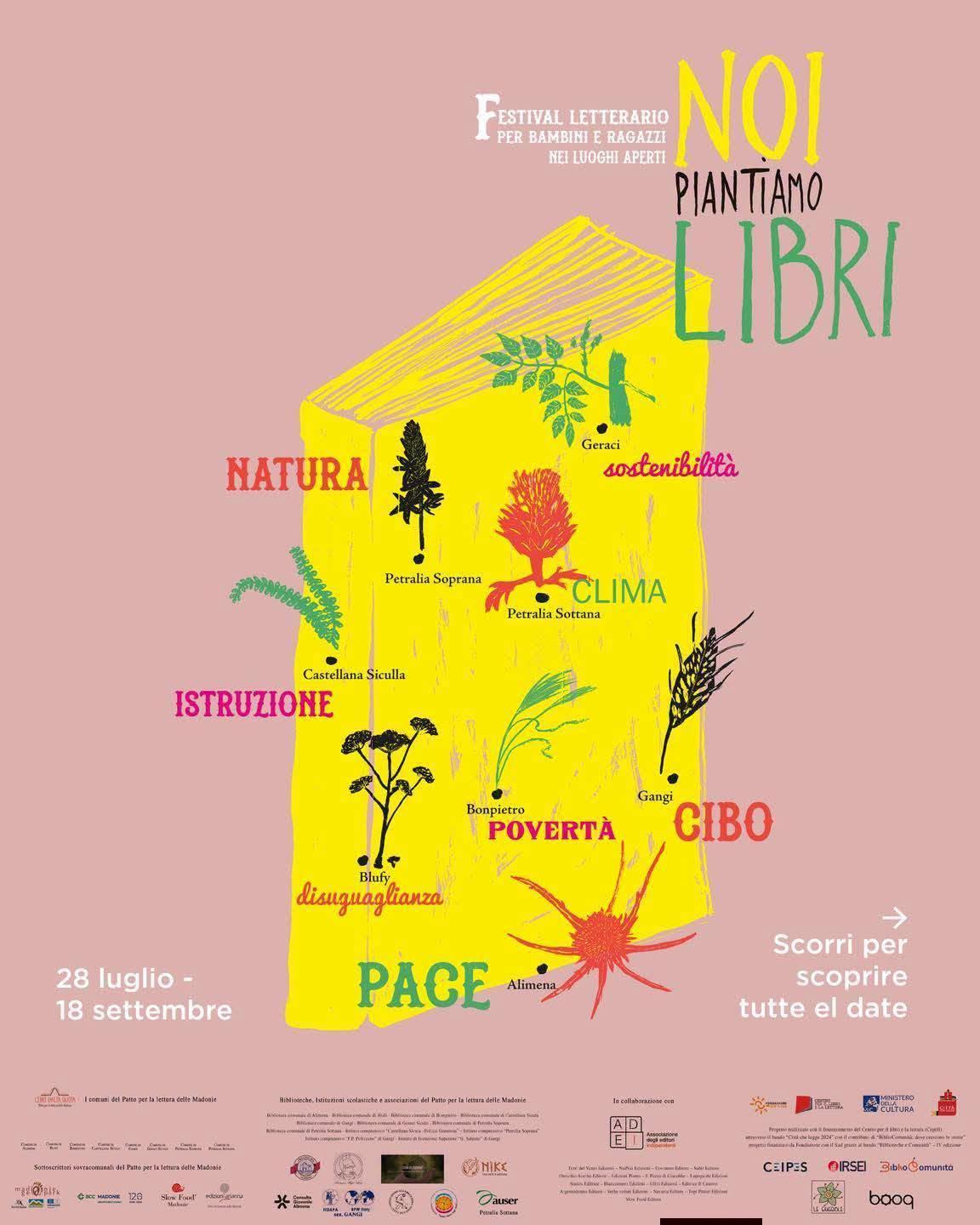 Festival Letterario per bambini e ragazzi nei luoghi aperti «Piantiamo Libri» (inizio ore 10.00)