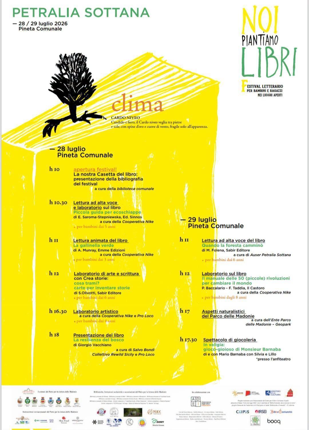 Festival Letterario per bambini e ragazzi nei luoghi aperti «Piantiamo Libri» (inizio ore 11.00)