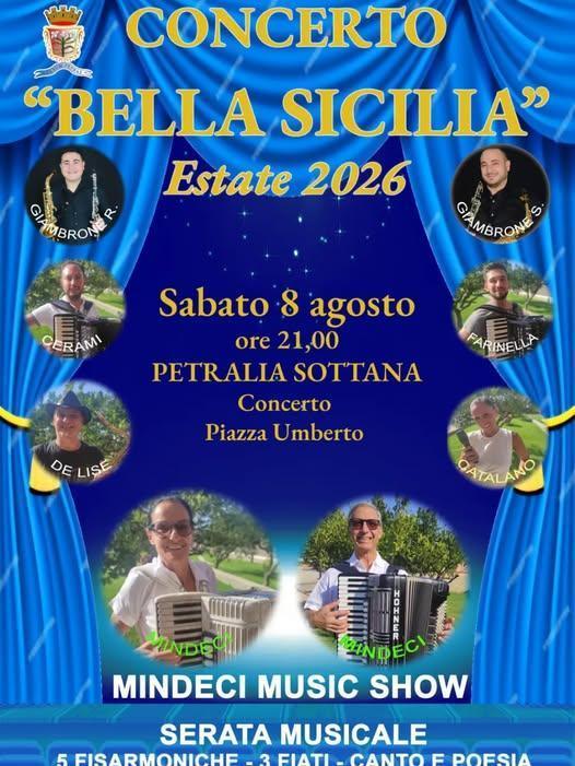 Concerto "Bella Sicilia" di Mindeci Music Show (inizio ore 21.00)