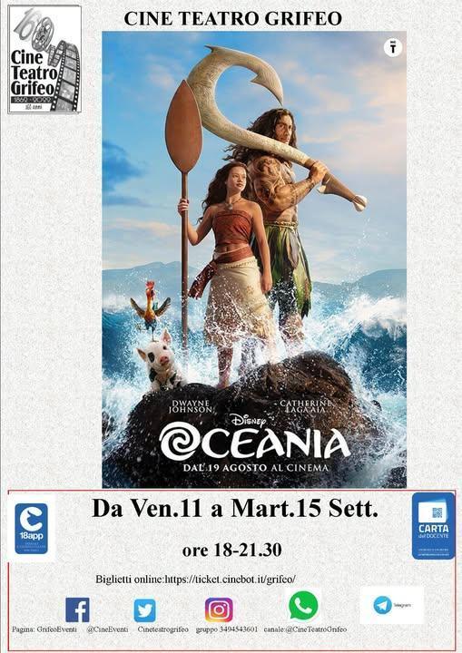 Oceania (inizio spettacoli ore 18.00 - 21.30)