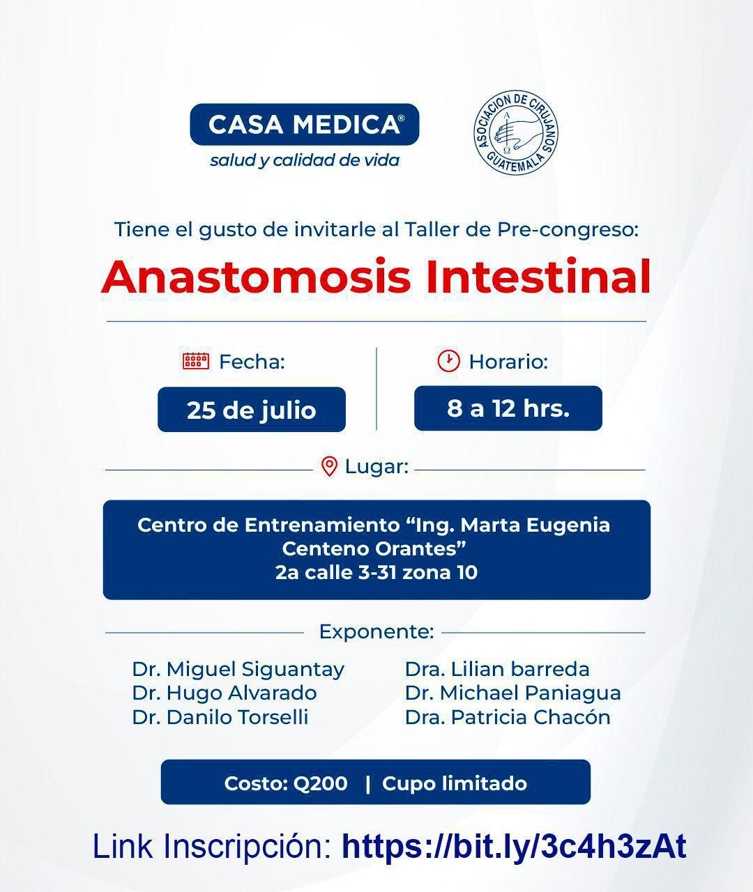 Anastomósis Intestinal Manual - Taller