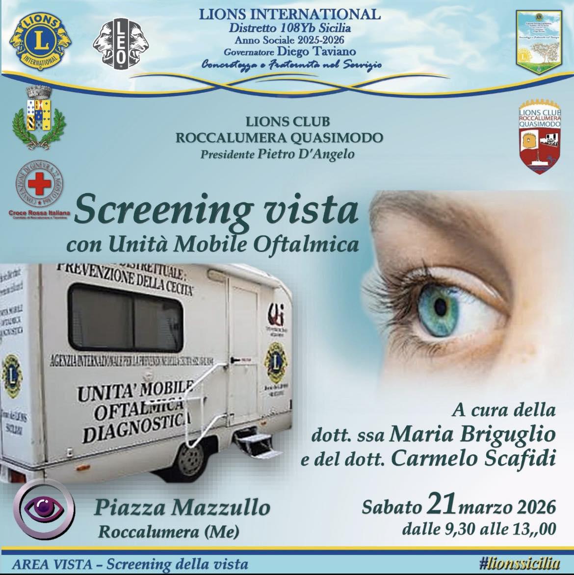 Screening Gratuito Della Vista (dalle 09:30 alle 13:00)