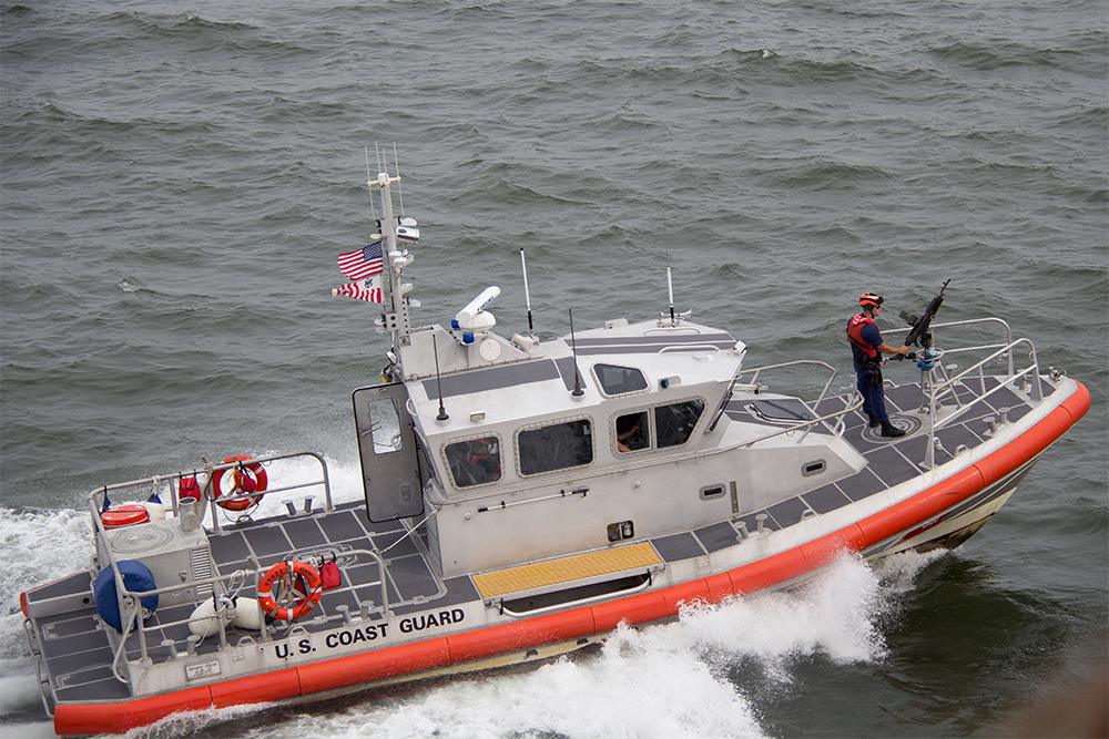 Search and rescue training at sea