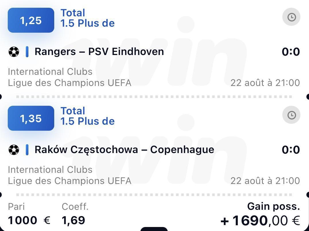 Prono du 22 août