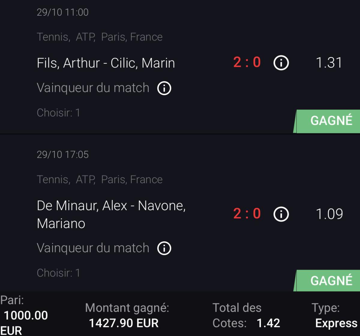 Prono du 1er novembre