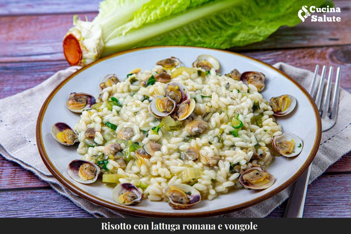 RISOTTO CON LATTUGA ROMANA E VONGOLE...