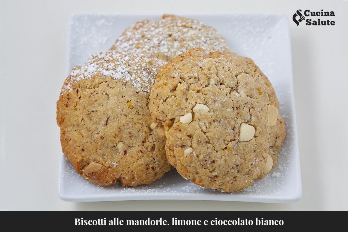 BISCOTTI ALLE MANDORLE , LIMONE E CIOCCOLATO BIANCO...