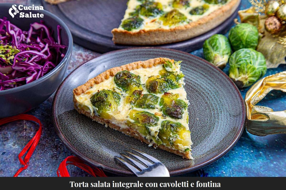 TORTA SALATA INTEGRALE CON CAVOLETTI E FONTINA