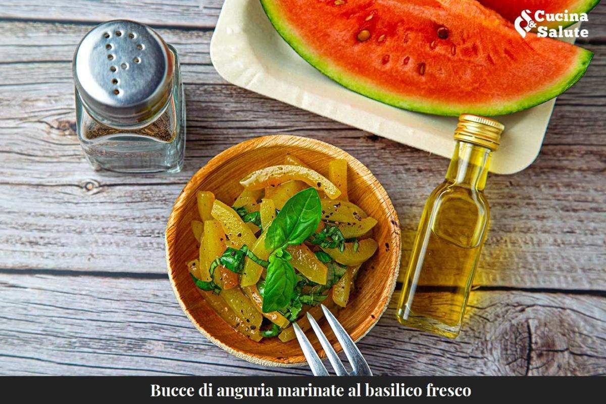 BUCCE DI ANGURIA MARINATE AL BASILICO FRESCO...