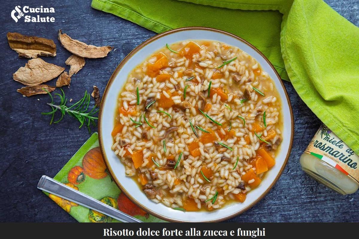 RISOTTO DOLCE FORTE ALLA ZUCCA E FUNGHI....