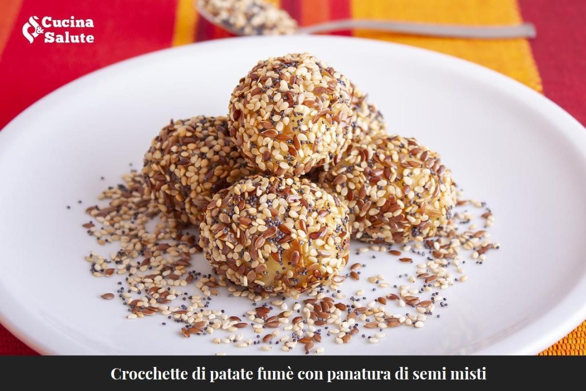  Crocchette di patate fumè con panatura di semi misti 