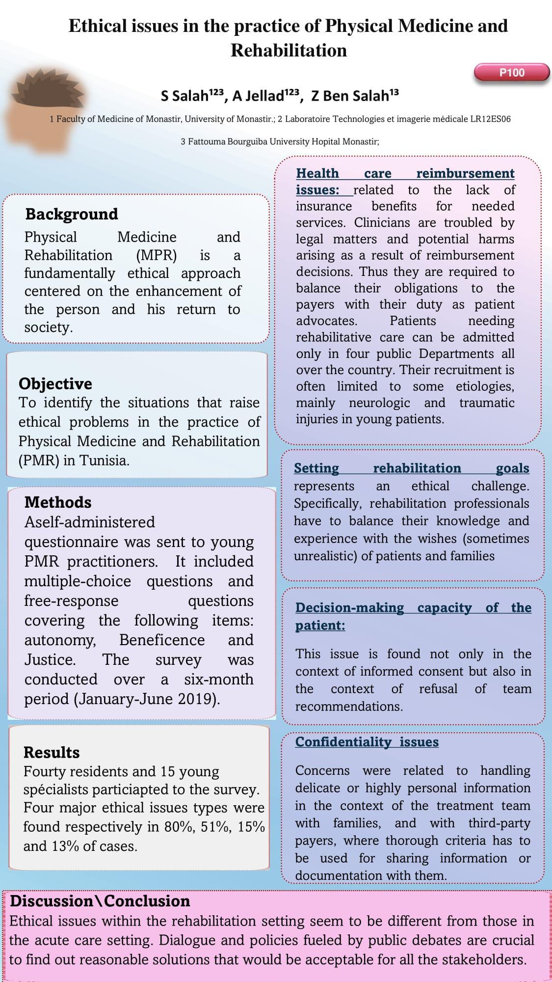 P100 Ethical issues in the practice of PMR and rehab