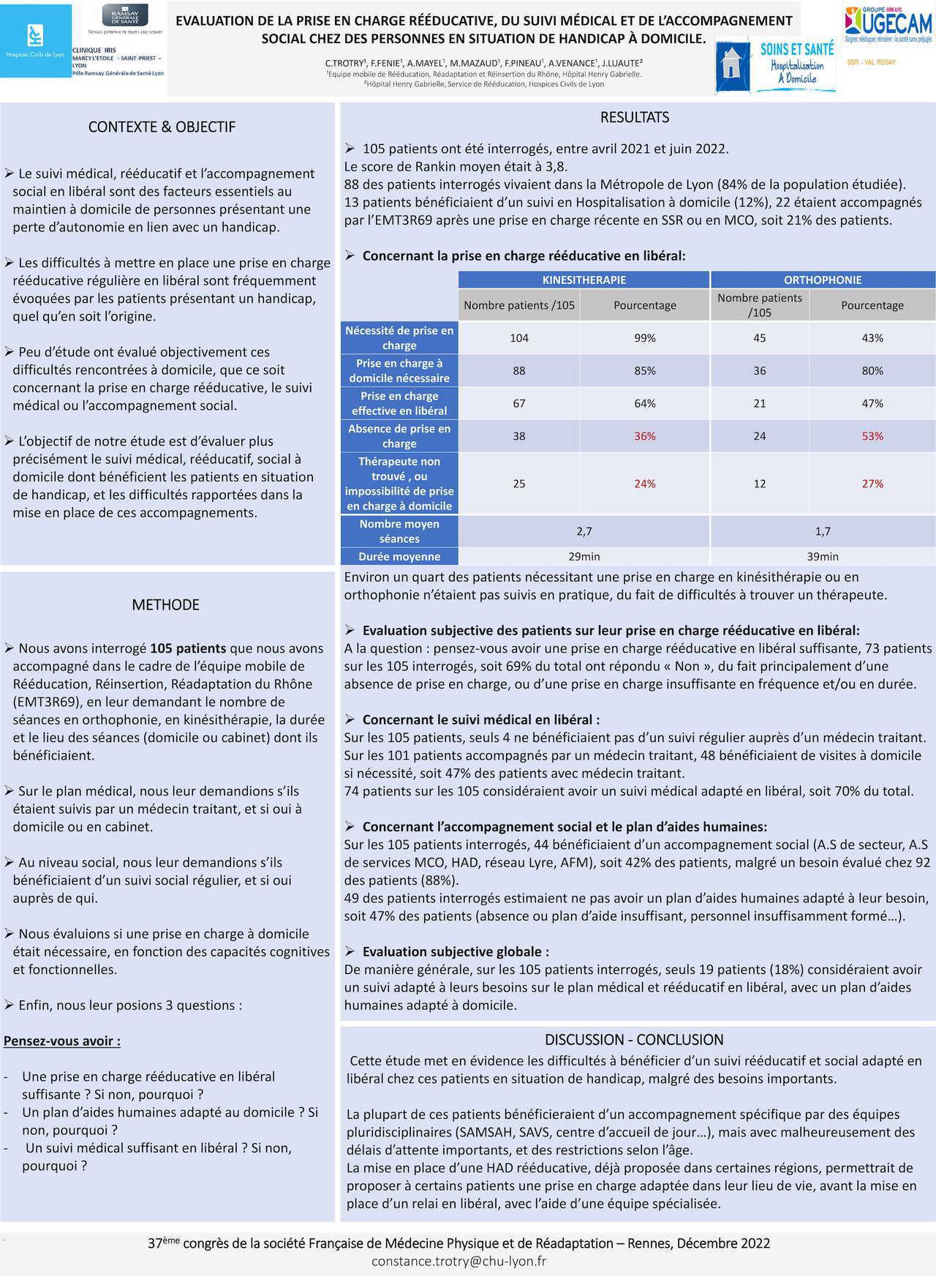 Prise en charge rééducative handicap à domicile
