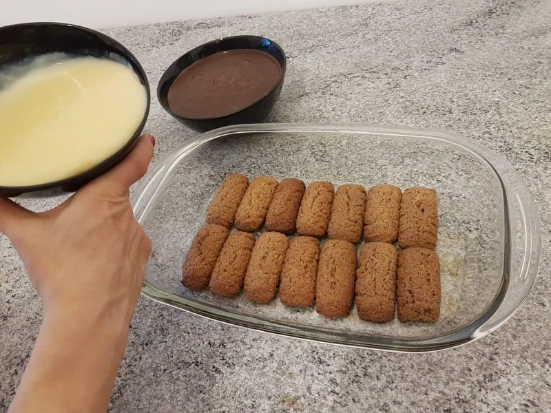 Torta della nonna con budini Torta della nonna con budini