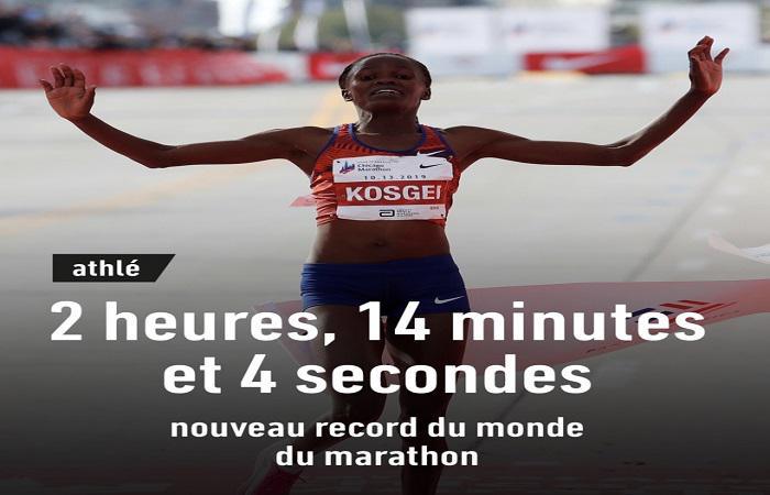 La Kényane Brigid Kosgei explose le record du monde du marathon
