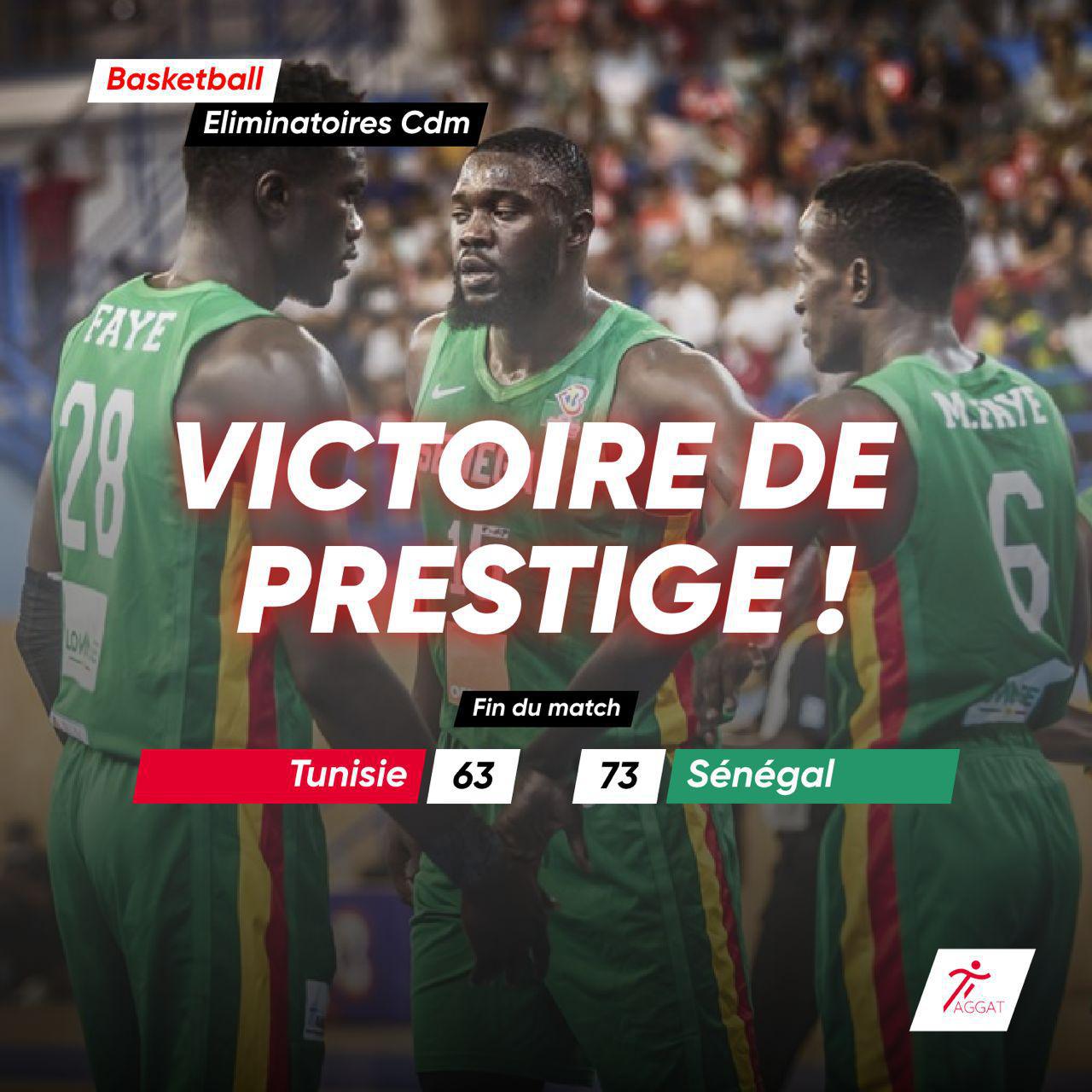 Éliminations mondial basket : le Sénégal s'offre la peau de la Tunisie (73-63)
