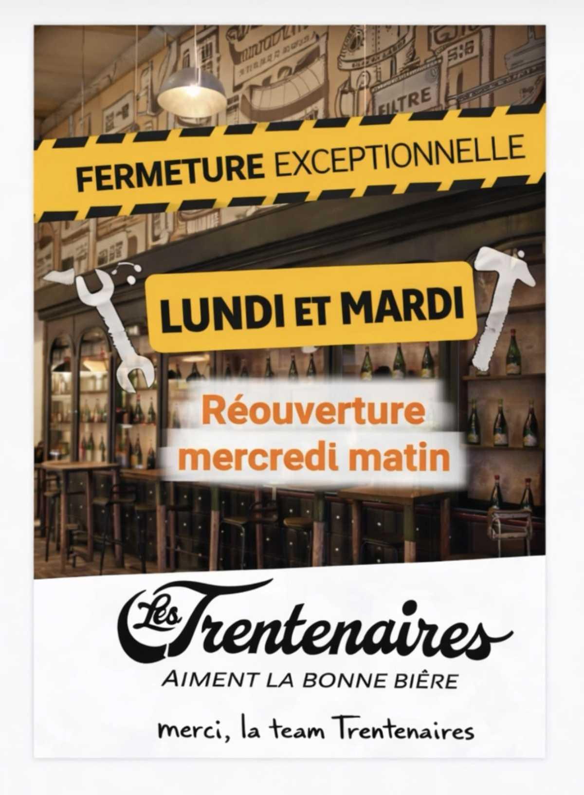 Fermeture Exceptionnelle