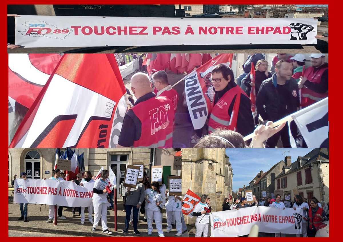 Soutien aux agents et au syndicat FO de l'EHPAD Sainte-Clotilde de Coulanges-sur-Yonne : non à la fermeture, oui au respect des engagements !
