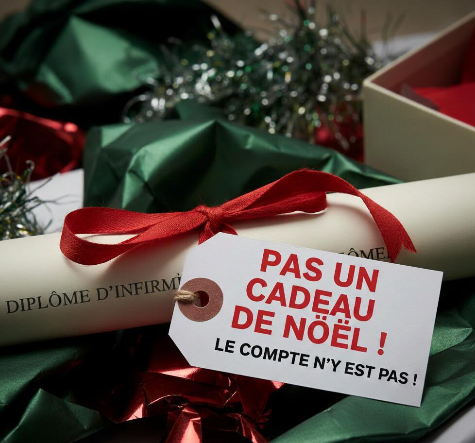 Diplôme infirmier le compte n’y est pas ! Ce n’est pas un cadeau de Noel ! 