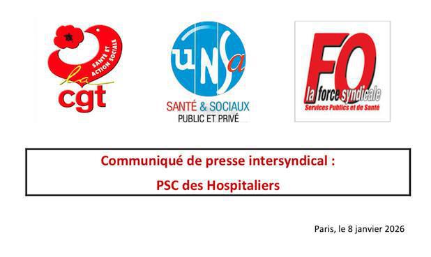Communiqué de presse intersyndical relatif à la Protection Sociale Complémentaire (PSC) des hospitaliers.