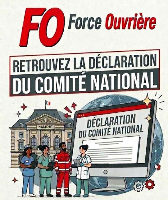 Déclaration adoptée dans le cadre du Comité National, réuni à la Fédération FO-SPSS du 10 au 13 mars 2026.