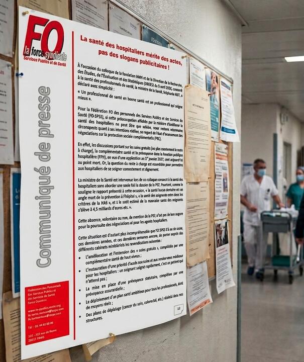 La santé des hospitaliers mérite des actes, pas des slogans publicitaires !