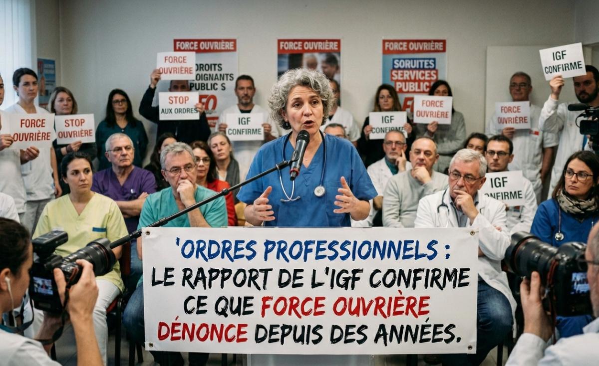 ORDRES PROFESSIONNELS : LE RAPPORT DE L'IGF CONFIRME CE QUE FORCE OUVRIERE DENONCE DEPUIS DES ANNÉES.