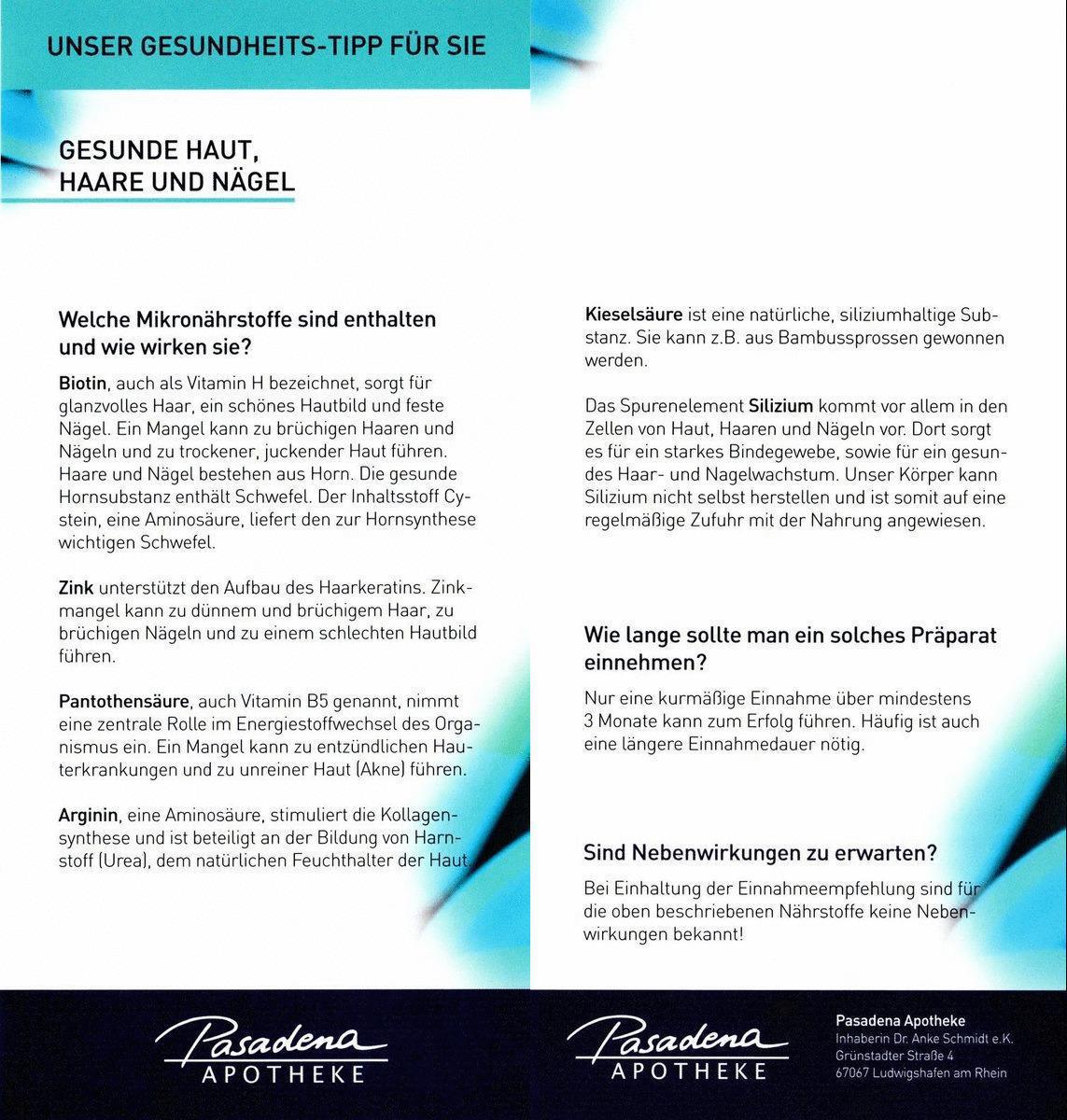 Gesundheitstipp für Haut, Haare, Nägel Gesundheitstipp für Haut, Haare, Nägel