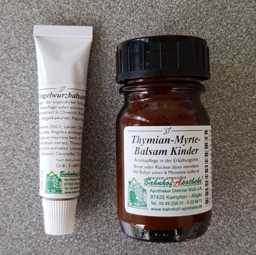 Balsame nach den Rezepturen der Hebamme Stadelmann