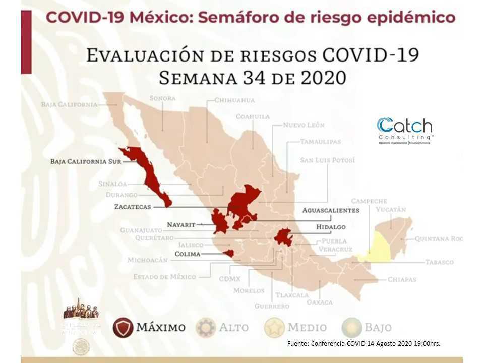 Semáforo COVID del 17 al 30 de agosto 