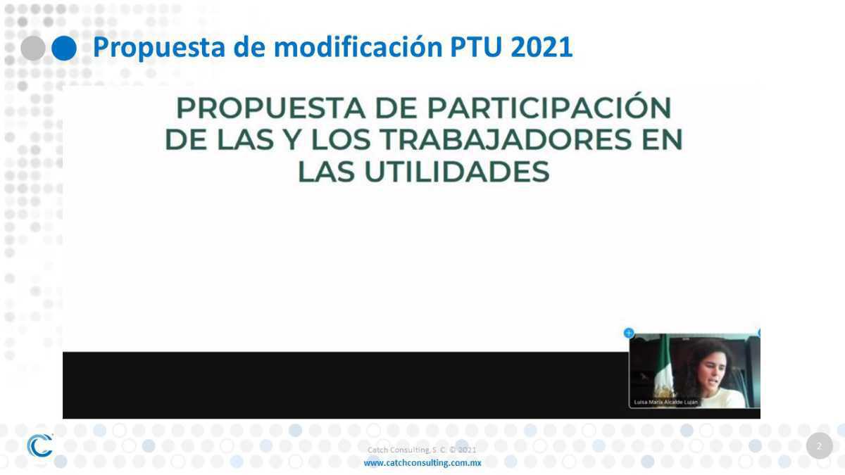 Propuesta de modificación PTU 2021
