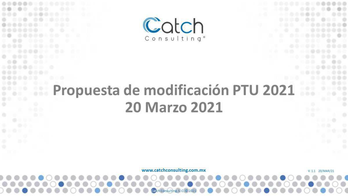 Propuesta de modificación PTU 2021