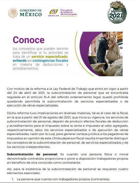 Subcontratación: avisos, concepto y acuerdo STPS