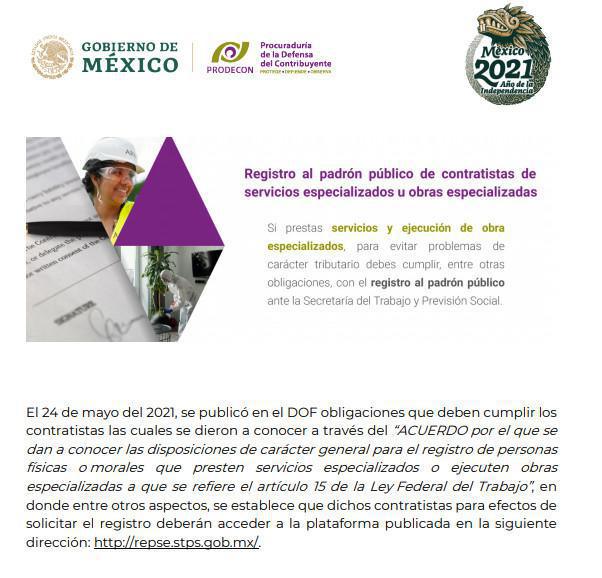 Subcontratación: avisos, concepto y acuerdo STPS
