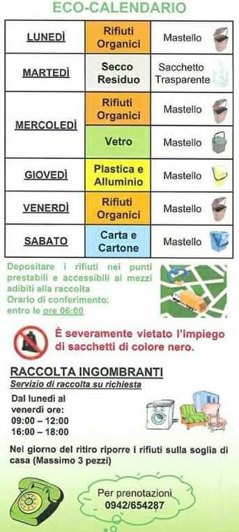 Calendario Raccolta Differenziata